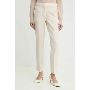 Marella pantaloni din lână culoarea bej, fason chinos, high waist, 2423136052200 imagine