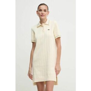 Lacoste rochie din bumbac culoarea bej, mini, drept, EF3585 imagine