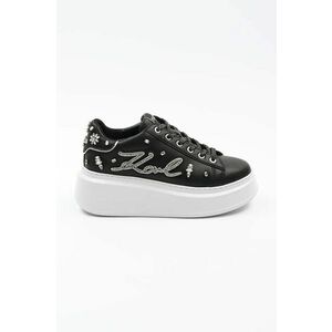 Karl Lagerfeld sneakers din piele ANAKAPRI culoarea negru, KL63525 imagine