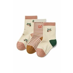 Liewood șosete copii Silas Socks 3-Pack 3-pack culoarea bej, LW20014 imagine