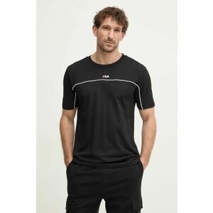 Fila tricou din bumbac Libatse bărbați, culoarea negru, cu imprimeu, FAM0784 imagine