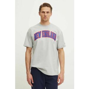 Nike tricou din bumbac New England Patriots bărbați, culoarea gri, cu imprimeu, 01AY-09D-8KV-NP1 imagine