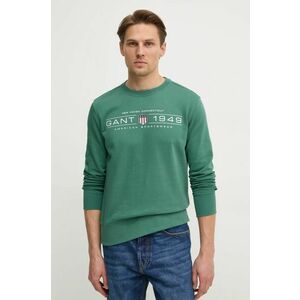 Gant bluza barbati, culoarea verde, cu imprimeu, 2044016 imagine