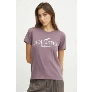 Hollister Co. tricou din bumbac femei, culoarea violet, KI357-4014 imagine