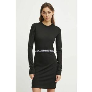 Karl Lagerfeld Jeans rochie culoarea negru, mini, mulata, A1W13009 imagine