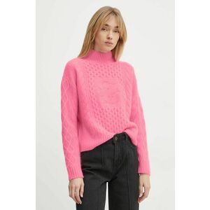 FROM FUTURE pulover de casmir culoarea roz, cu turtleneck, WPM02150 imagine