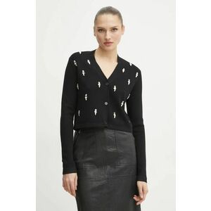 Karl Lagerfeld cardigan femei, culoarea negru, light, A1W18060 imagine