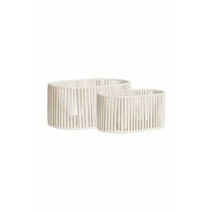 House Nordic set de coșuri de depozitare Arese 2-pack culoarea alb imagine