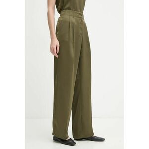 2NDDAY pantaloni Carter femei, culoarea verde, lat, high waist, 2251162279 imagine