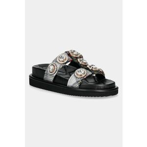 Kurt Geiger London papuci Orson Crystal Sandal femei, culoarea negru, cu platforma, 9107199609 imagine