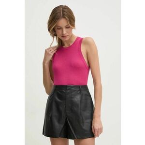 Dkny top culoarea roz, neted, DJ4R0411 imagine