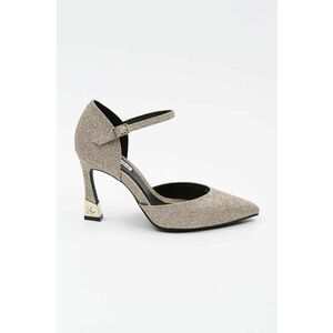 Karl Lagerfeld pantofi cu toc PREMIERE 90 culoarea argintiu, KL33504G imagine