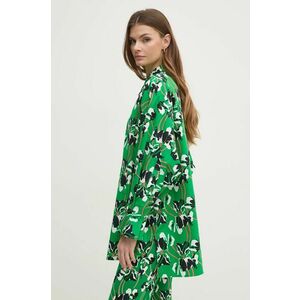 DIANE VON FURSTENBERG camasa din bumbac femei, culoarea verde, cu guler clasic, relaxed, DVFBL4S003 imagine