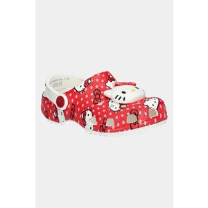 Crocs papuci CLASSIC HELLO KITTY RED CLOG culoarea rosu, 210576 imagine