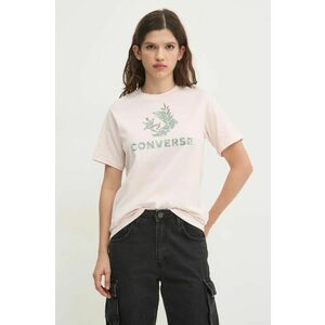 Converse tricou din bumbac femei, culoarea roz, 10026755-A03 imagine