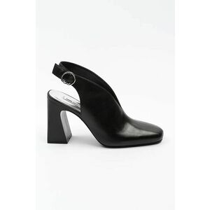 Karl Lagerfeld pantofi de piele ASTRA NOVA culoarea negru, cu toc drept, cu toc deschis, KL33105 imagine