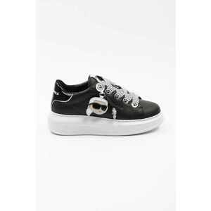 Karl Lagerfeld sneakers din piele KAPRI culoarea negru, KL62576T imagine