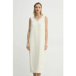 Theory rochie culoarea bej, midi, drept, O1109601 imagine