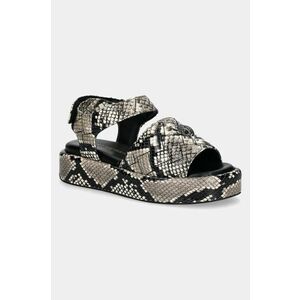 Kurt Geiger London sandale de piele Onyx Flatform femei, culoarea bej, cu platforma, 3940639719 imagine