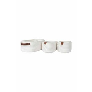 House Nordic set de coșuri de depozitare Jarana 3-pack culoarea alb imagine