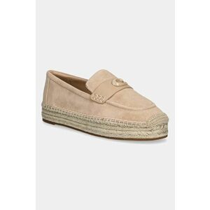 Coach espadrile din piele intoarsa Camilla culoarea bej, CR046 imagine