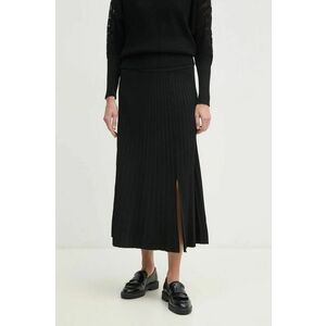 Dkny fusta culoarea negru, midi, evazati, P4JRAT77 imagine