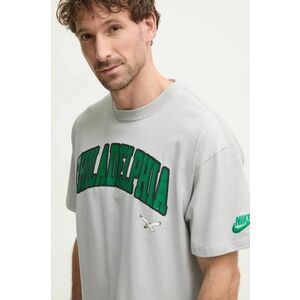 Nike tricou din bumbac Philadelphia Eagles barbati, culoarea gri, cu imprimeu, 01AY-09D-Q86-NP1 imagine