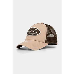 Von Dutch sapca TRUCKER BOSTON culoarea bej, modelator, 7030243 imagine