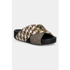 Kurt Geiger London papuci Chelsea Cross Strap Dr femei, culoarea bej, 3973139609 imagine