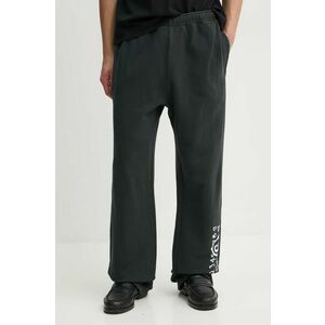 MM6 Maison Margiela pantaloni de trening din bumbac culoarea negru, cu imprimeu, SH2KA0022.M25004 imagine