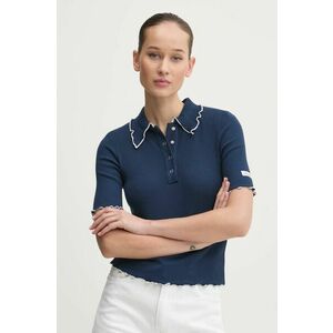 Rotate tricou polo femei, culoarea albastru marin, 1133801725 imagine