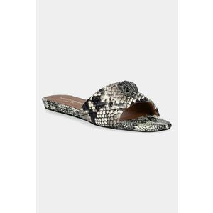 Kurt Geiger London slapi de piele Kensington Flat Sandal femei, culoarea bej, 8496139719 imagine