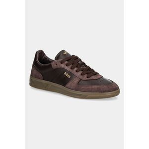 BOSS sneakers din piele Brandon culoarea bordo, 50522850 imagine