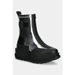 United Nude bocanci Roko Bootie II femei, culoarea argintiu, cu platforma, 1077714113 imagine