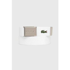 Lacoste curea barbati, culoarea alb imagine