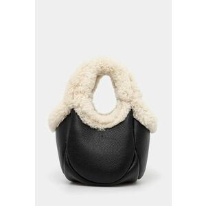 Coperni poșetă de piele Shearling Mini Bucket Swipe Bag culoarea negru, COPBA69840S imagine