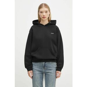 Coperni bluza Logo Hoodie femei, culoarea negru, cu glugă, cu imprimeu, COPJS15523 imagine