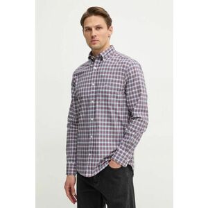 Gant cămașă din bumbac bărbați, culoarea bordo, cu guler button-down, regular, 3250002 imagine