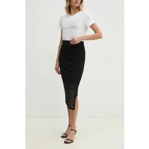 Dkny fustă culoarea negru, midi, drept, P4JRAT76 imagine