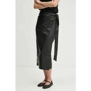 Never Fully Dressed fustă Jaspre culoarea negru, midi, drept, NFDSK590 imagine