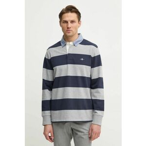 Gant longsleeve din bumbac culoarea gri, cu imprimeu, 2004083 imagine