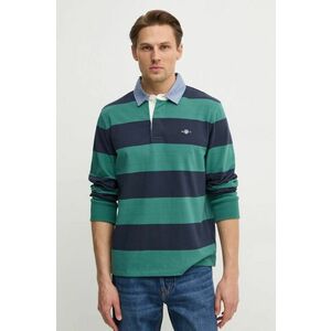 Gant longsleeve din bumbac culoarea verde, cu imprimeu, 2004083 imagine