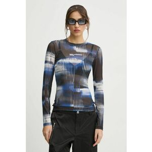 Karl Lagerfeld Jeans longsleeve femei, culoarea negru, A1W17039 imagine