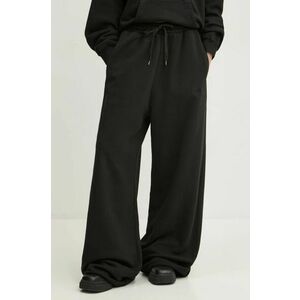 K+LUSHA pantaloni de trening din bumbac culoarea negru, uni, KLW56001TJF01PX imagine