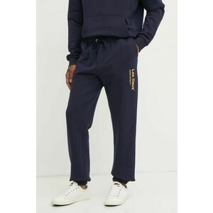 Les Deux pantaloni de trening din bumbac culoarea bleumarin, cu imprimeu, LDM530060 imagine