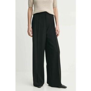 Herskind pantaloni Kimberly femei, culoarea negru, lat, high waist, 5408177 imagine