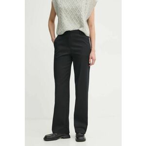 Marc O'Polo pantaloni femei, culoarea bleumarin, lat, high waist, M00001910243 imagine