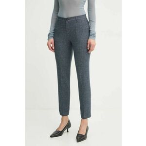 Marc O'Polo pantaloni femei, culoarea gri, mulata, high waist, 411301619133 imagine