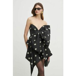 Bardot rochie culoarea negru, mini, evazati, 59557DB1 imagine