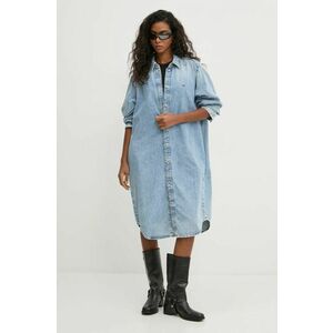 Diesel rochie din denim midi, oversize, A11560.068KC imagine